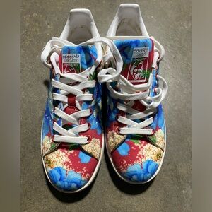 Adidas Stan Smith floral kids size 5 1/2 woman size 7